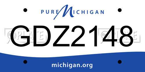 GDZ2148 Michigan License Plate