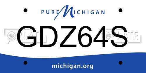GDZ64S Michigan License Plate