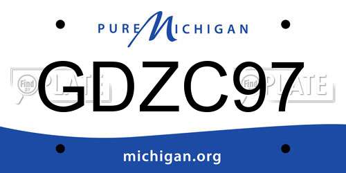 GDZC97 Michigan License Plate