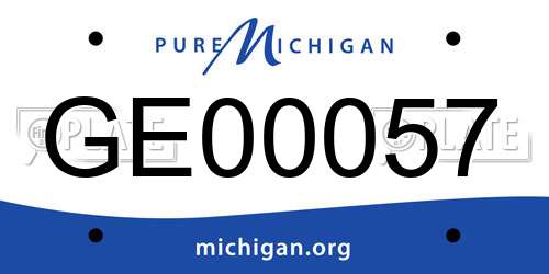 GE00057 Michigan License Plate