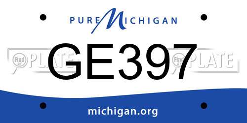 GE397 Michigan License Plate