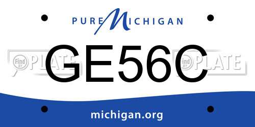 GE56C Michigan License Plate