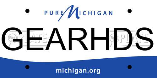 GEARHDS Michigan License Plate