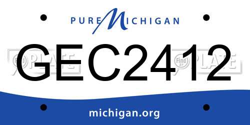 GEC2412 Michigan License Plate
