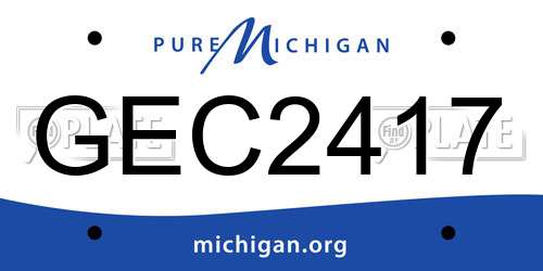 GEC2417 Michigan License Plate