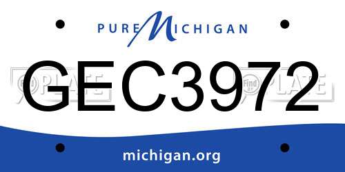 GEC3972 Michigan License Plate