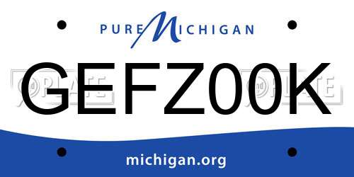 GEFZ00K Michigan License Plate