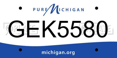 GEK5580 Michigan License Plate