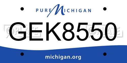 GEK8550 Michigan License Plate