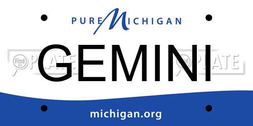GEMINI Michigan License Plate