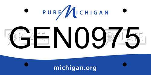 GEN0975 Michigan License Plate