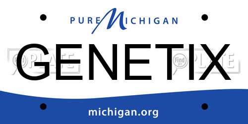 GENETIX Michigan License Plate