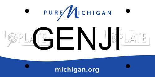 GENJI Michigan License Plate