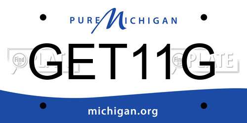 GET11G Michigan License Plate