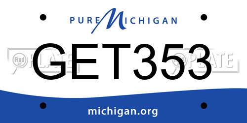 GET353 Michigan License Plate