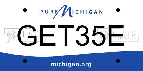 GET35E Michigan License Plate