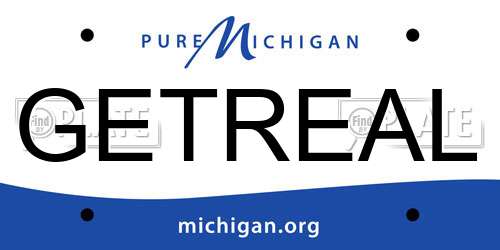 GETREAL Michigan License Plate