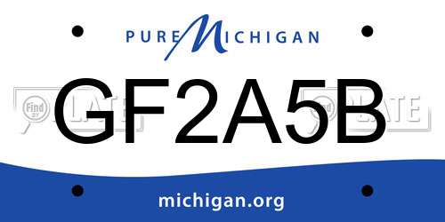 GF2A5B Michigan License Plate