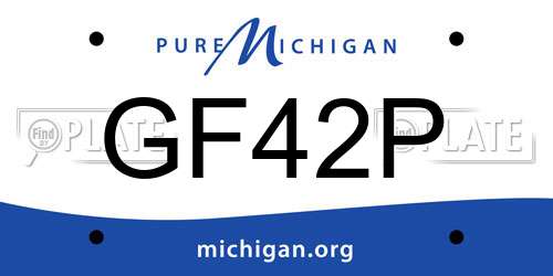 GF42P Michigan License Plate
