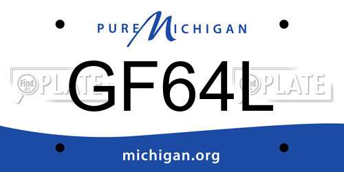 GF64L Michigan License Plate