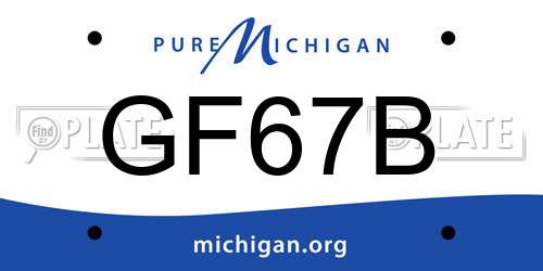 GF67B Michigan License Plate