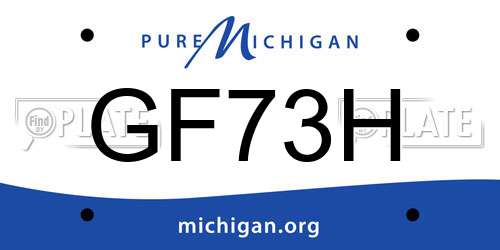 GF73H Michigan License Plate