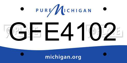 GFE4102 Michigan License Plate