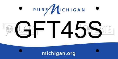 GFT45S Michigan License Plate