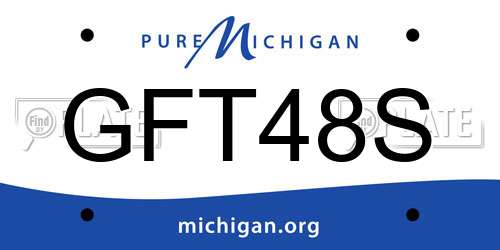 GFT48S Michigan License Plate