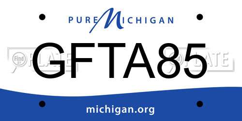 GFTA85 Michigan License Plate