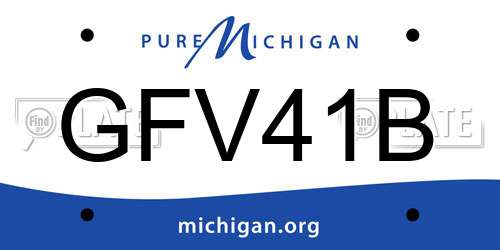 GFV41B Michigan License Plate