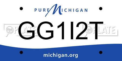GG1I2T Michigan License Plate