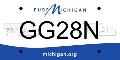 GG28N Michigan License Plate