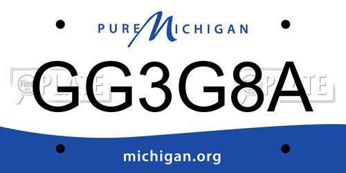 GG3G8A Michigan License Plate