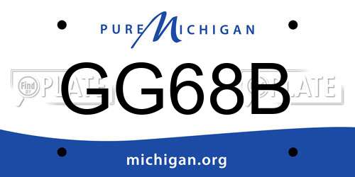 GG68B Michigan License Plate