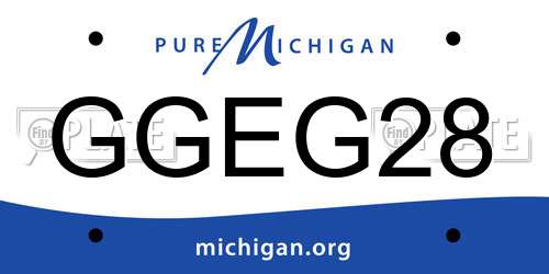 GGEG28 Michigan License Plate