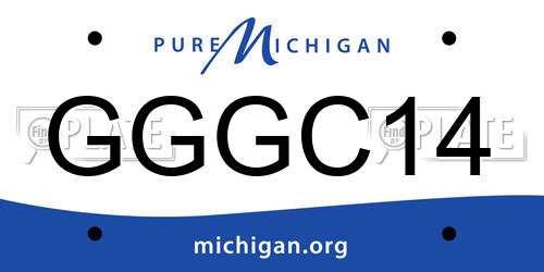 GGGC14 Michigan License Plate