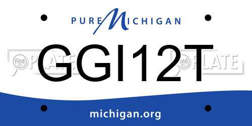 GGI12T Michigan License Plate