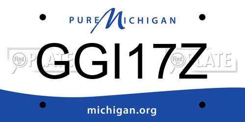 GGI17Z Michigan License Plate