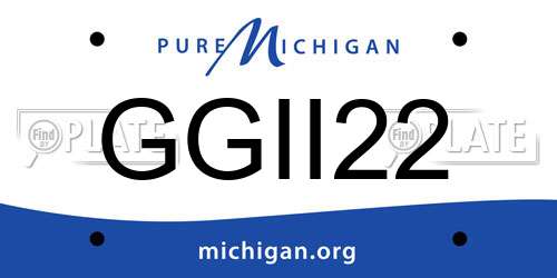 GGII22 Michigan License Plate