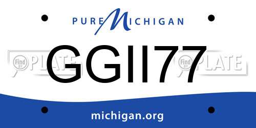 GGII77 Michigan License Plate