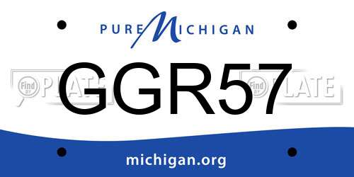 GGR57 Michigan License Plate
