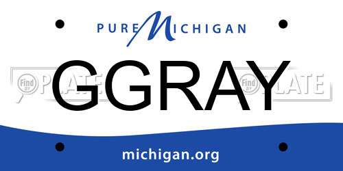 GGRAY Michigan License Plate