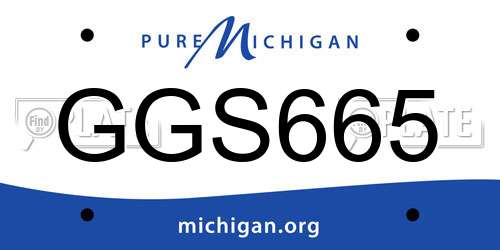 GGS665 Michigan License Plate