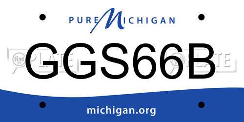 GGS66B Michigan License Plate