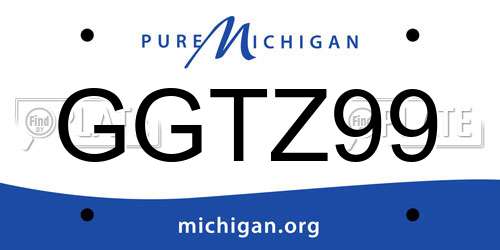 GGTZ99 Michigan License Plate