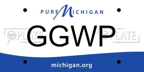 GGWP Michigan License Plate
