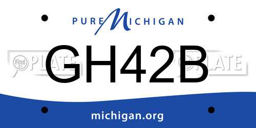 GH42B Michigan License Plate