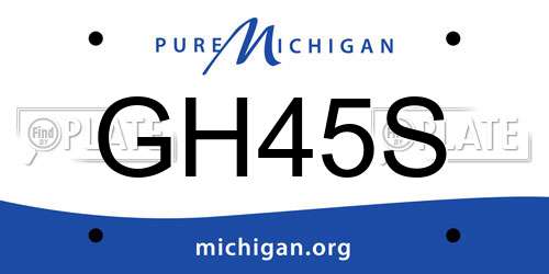 GH45S Michigan License Plate