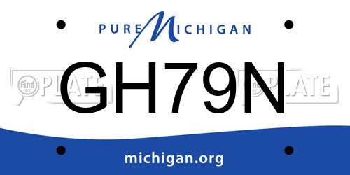 GH79N Michigan License Plate